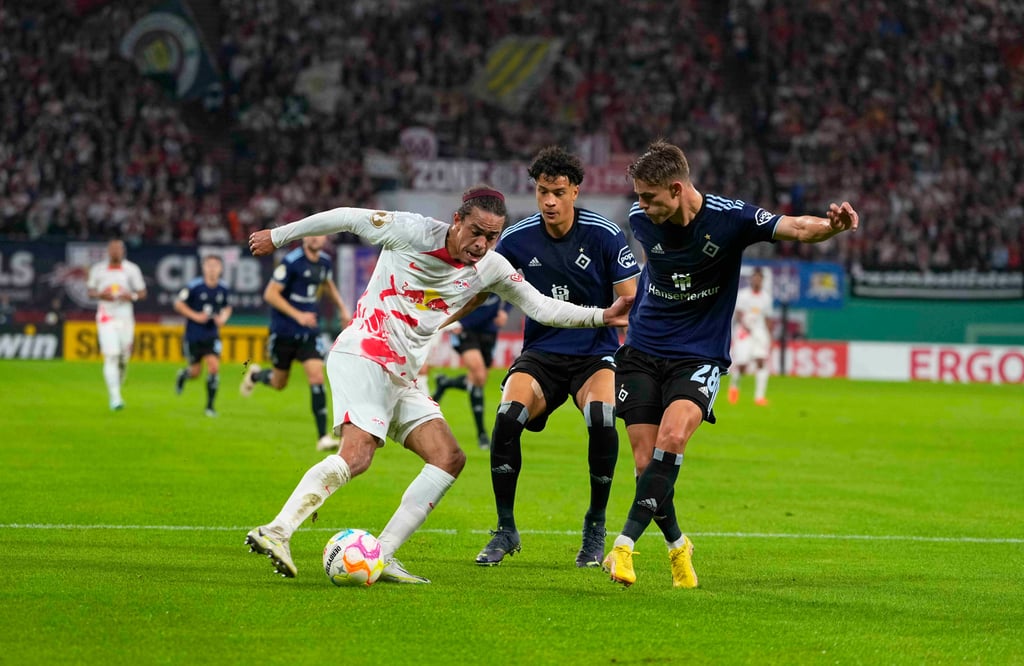 Beim letzten Aufeinandertreffen mit Hamburg im DFB-Pokal erzielte Yussuf Poulsen die Führung.