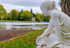 Im See im Wörlitzer Park ist aktuell wenig Wasser. 