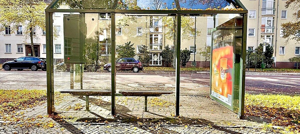 Eine der betroffenenen Haltestellen: Die Reparatur ist schon erfolgt.