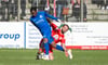 Fatlum Elezi (r.) und der Hallesche FC mussten gegen die VSG Altglienicke lange um den Sieg kämpfen.