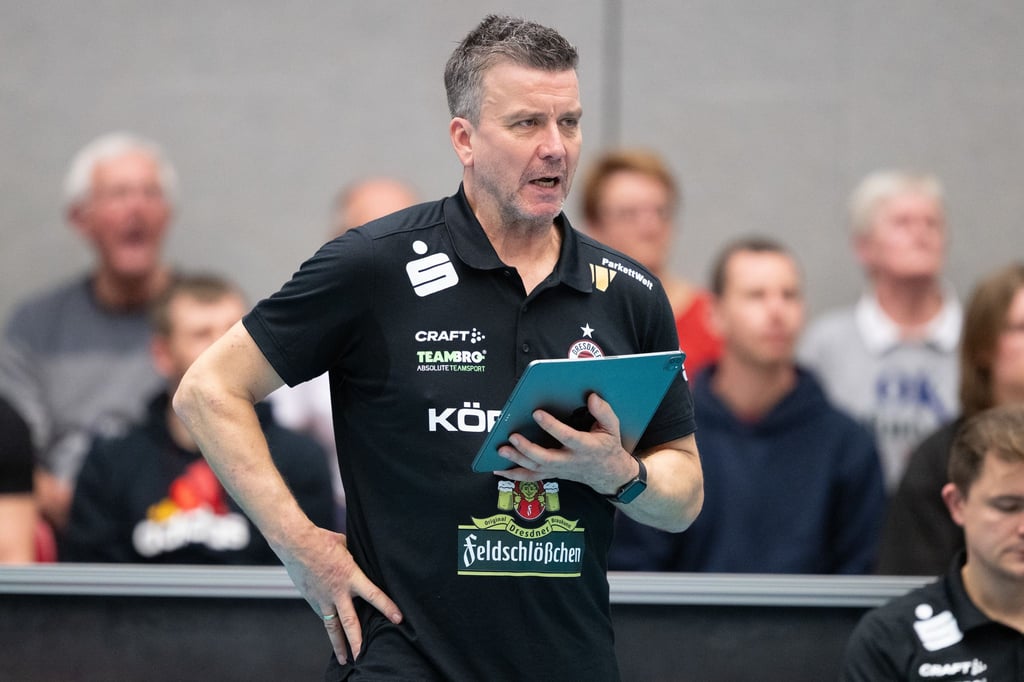 Dresdens Trainer Alexander Waibl erlebte ein Auf und Ab seiner Mannschaft