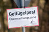 Mit solchen Schildern, wie hier in Mecklenburg-Vorpommern, wird vor der Geflügelpest gewarnt. 