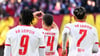 Christoph Baumgartner (RB Leipzig, M) jubelt nach seinem Treffer zum 1:0.