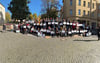 Flashmob "Wir sind das Stadtbild" in Halle am Leipziger Turm