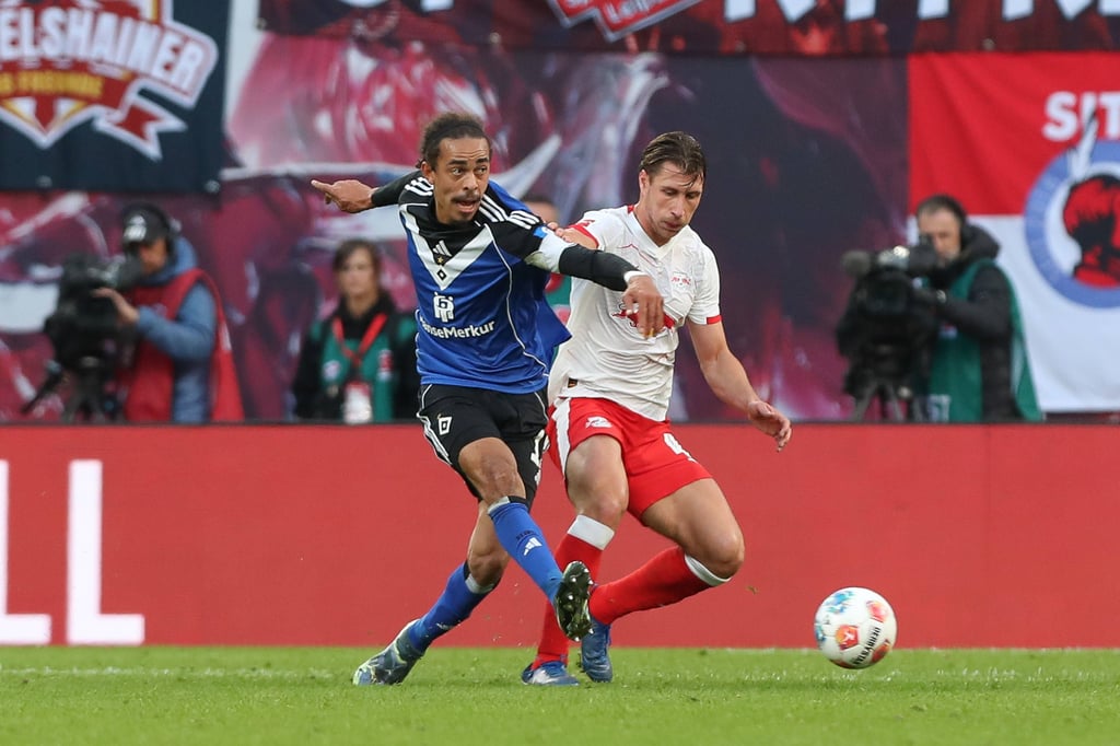 Legendenduell: Yussuf Poulsen spielte zum ersten Mal in der Bundesliga gegen Willi Orban.