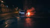 Der Motorraum eines VW Up stand in Flammen. 