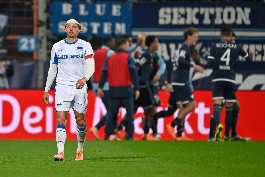 Herthas Fabian Reese hadert mit der unnötigen Niederlage.