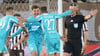 Andrej Kramaric (vorne, 1899 Hoffenheim) jubelt nach seinem Treffer zum 2:0.