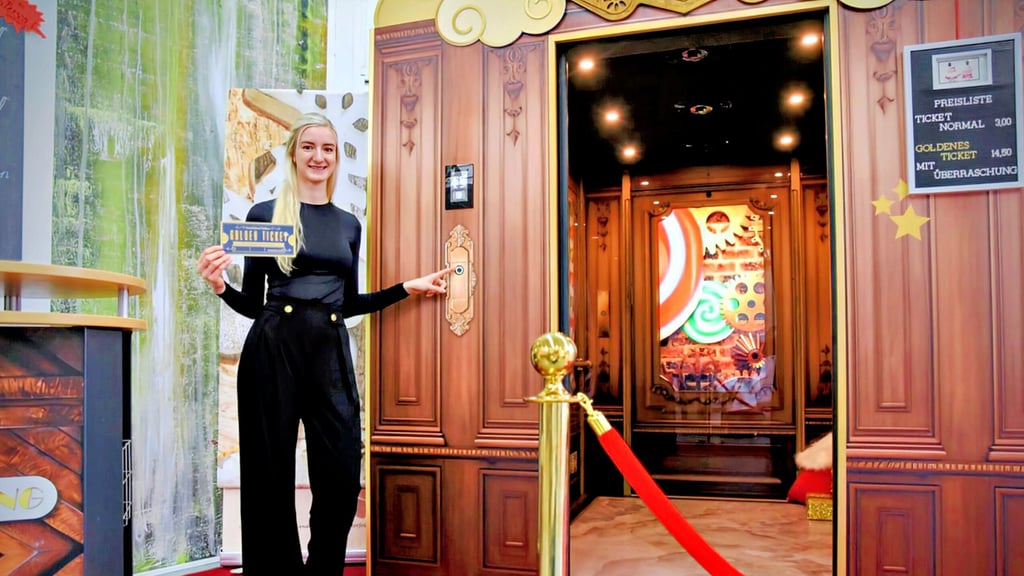 Weihnachtselfe Lilli begleitet die Gäste auf ihrer Reise im Zauberfahrstuhl. Ein neues Café, täuschend echte Simulationen und der Zauberfahrstuhl machen den Besuch im Weihnachtswunderland Köthen zum Erlebnis.&nbsp;