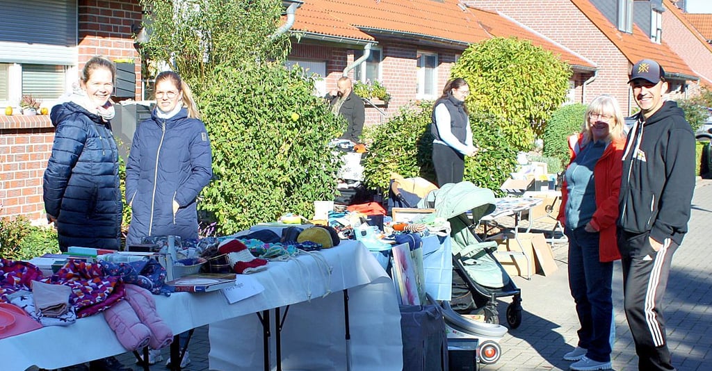 Flohmarkt in der Gartenstraße.