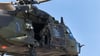 Ein NH90 Transporthubschrauber der Bundeswehr, wie er auch am Montagmorgen über Wittenberg zu sehen gewesen ist.