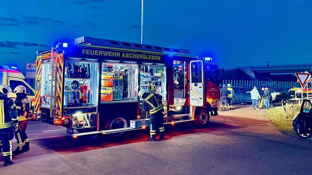 Auch zu einem Unfall mit mehreren Verletzten bei Giersleben rückten die Kräfte der Ascherslebener Feuerwehr aus.