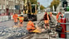 In der Trothaer Straße wurden zuletzt Straßenbahngleise erneuert. Für Autofahrer kam es dadurch zu erheblichen Behinderungen.