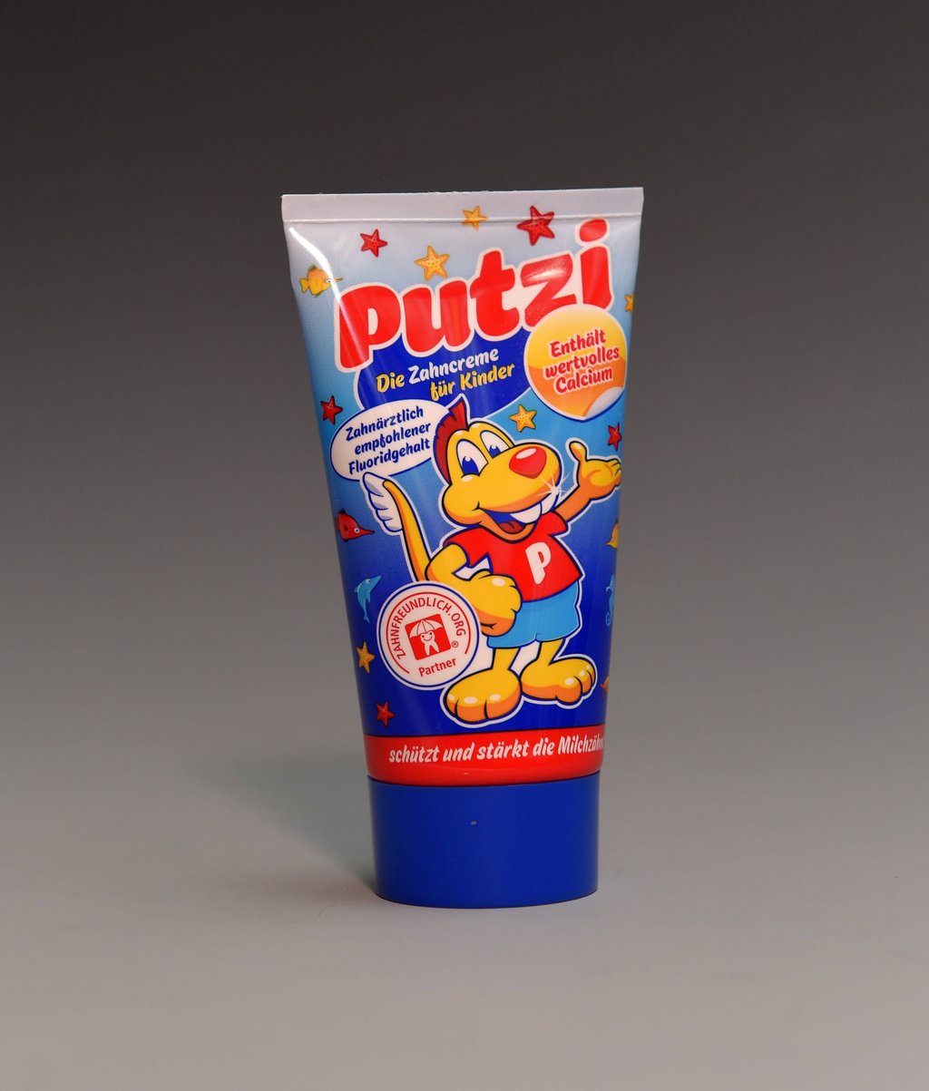 Früher mit Zucker, heute ohne: Putzi-Zahncreme.a