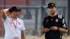 Unter Trainer Robert Schröder (r.) sollte der HFC nach der Vizemeisterschaft noch besser werden. Bisher ist der Plan von Sportchef Daniel Meyer nicht aufgegangen.