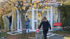Der Pavillon wurde bei der Sprengung stark beschädigt.