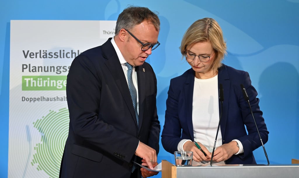 Thüringens Regierung muss ihren Haushaltsentwurf verteidigen (Archivbild).