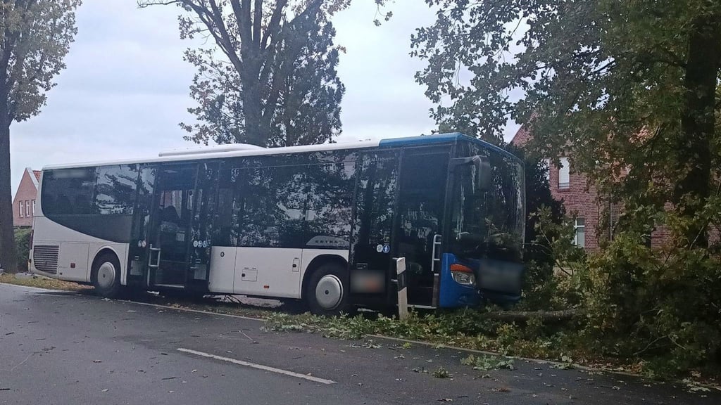 Ein Busfahrer konnte im Landkreis Ammerland nicht mehr einem elfjährigen Kind ausweichen, das mit seinem Rad plötzlich auf die Straße fuhr.