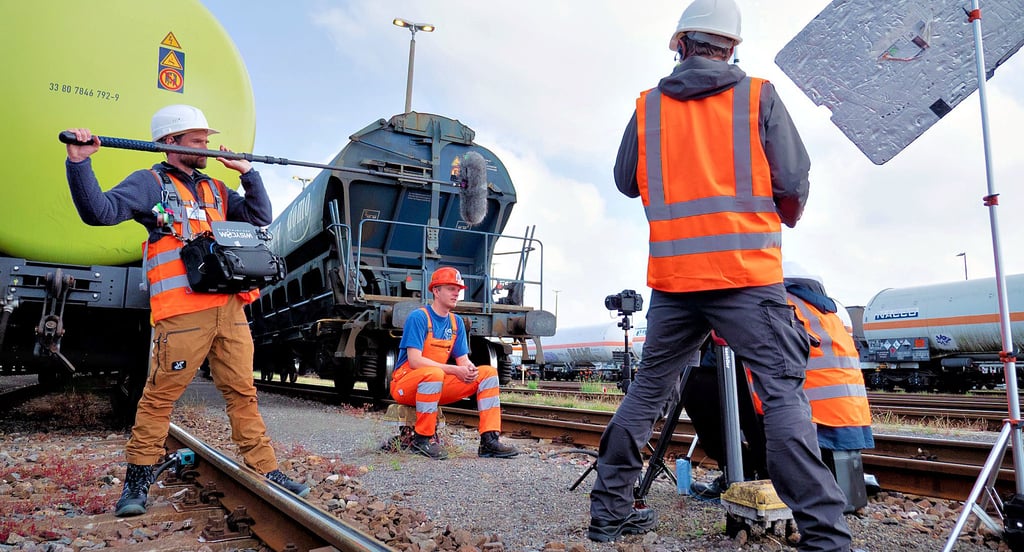 Der Chemiestandort - hier die Bahnlogistik der InfraLeuna – spielt in der Dokumentation „Leuna Komplex" eine große Rolle.