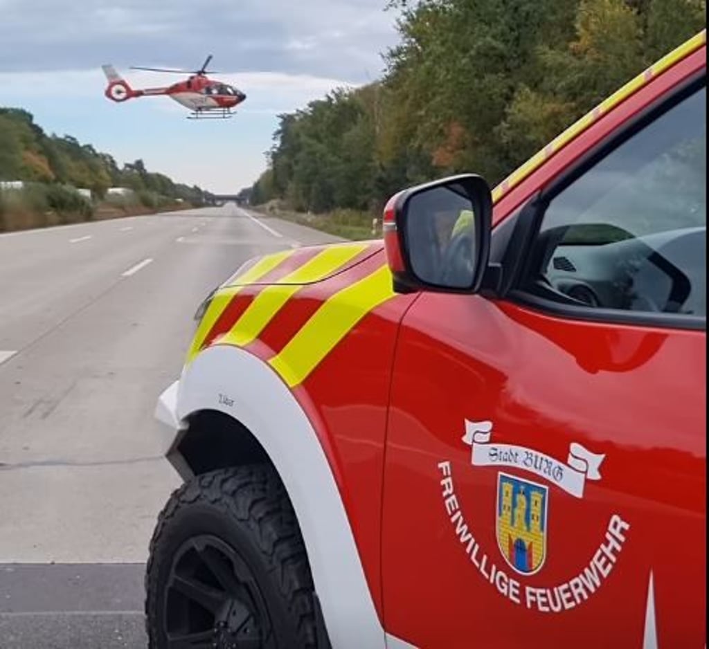 Bei der Rettung kam auch der Hubschrauber Christoph 36 von der DRF Luftrettung zum Einsatz.