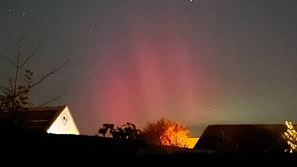 Polarlicht über Wolmirstedt.