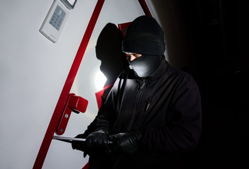 Die Einbrecher kamen in der Nacht.