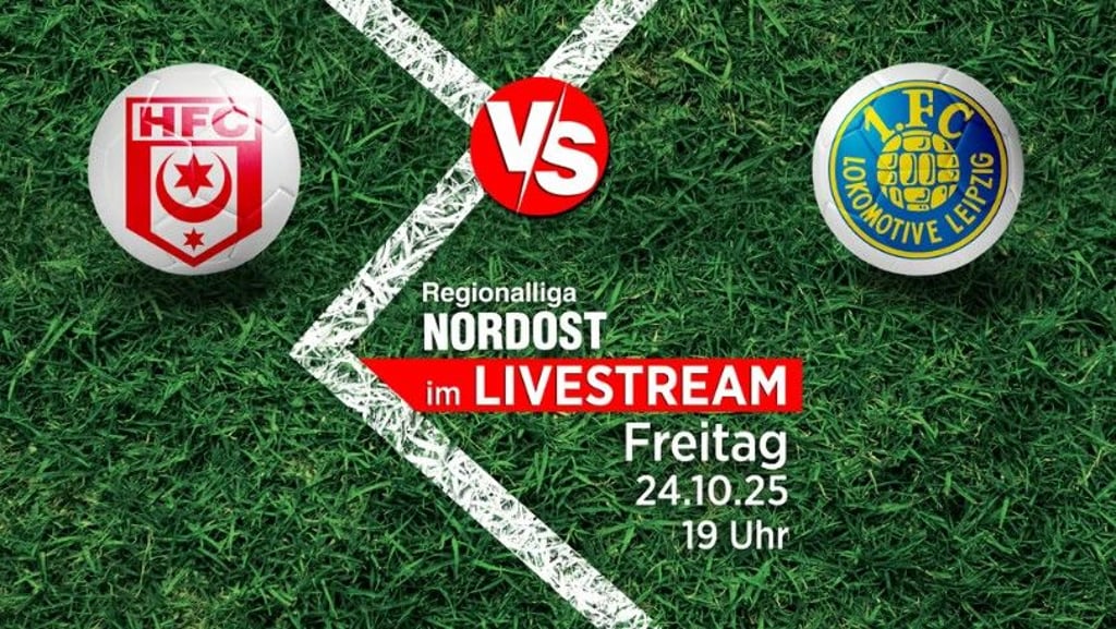 Der Hallesche FC spielt am 24. Oktober gegen den 1. FC Kol Leipzig. Wir zeigen das Spitzenspiel der Regionalliga Nordost ab 19 Uhr im Livestream.