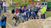 Spatenstich Elbenau, Freie Waldschule, Radweg, Buswendeschleife, Ausbau