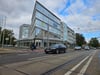Blick auf das ehemalige Dürkop-Autohaus in der Halberstädter Straße.