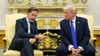 Nato-Chef Rutte besuchte US-Präsident Trump im Weißen Haus.