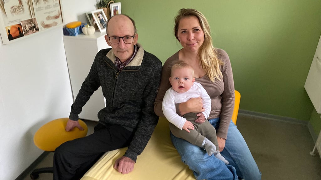 Titus Maschke (69) mit Tochter Julia (39) und Enkel Wilhelm (0).