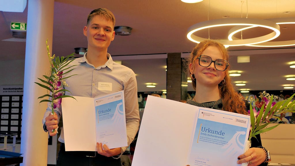 Moritz Haferburg und Emily Aschenbrenner sind beim Deutschlandstipendium „Wiederholungstäter“
