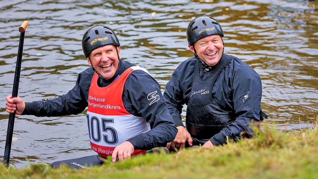 Manfred Berro (li.) und Michael Trummer starteten 1992 und 1996 gemeinsam bei den Olympischen Spielen. Jetzt saßen sie bei den German Masters in Haynsburg im Boot.