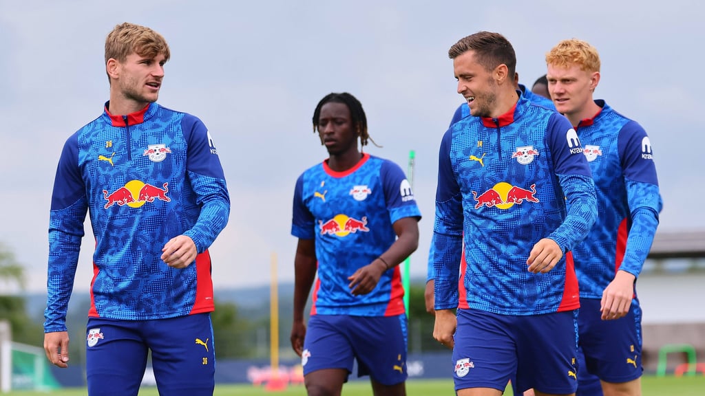 Timo Werner (l.) und Amadou Haidara (2.v.l.) dürfen RB im Winter verlassen.