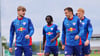 Timo Werner (l.) und Amadou Haidara (2.v.l.) dürfen RB im Winter verlassen.