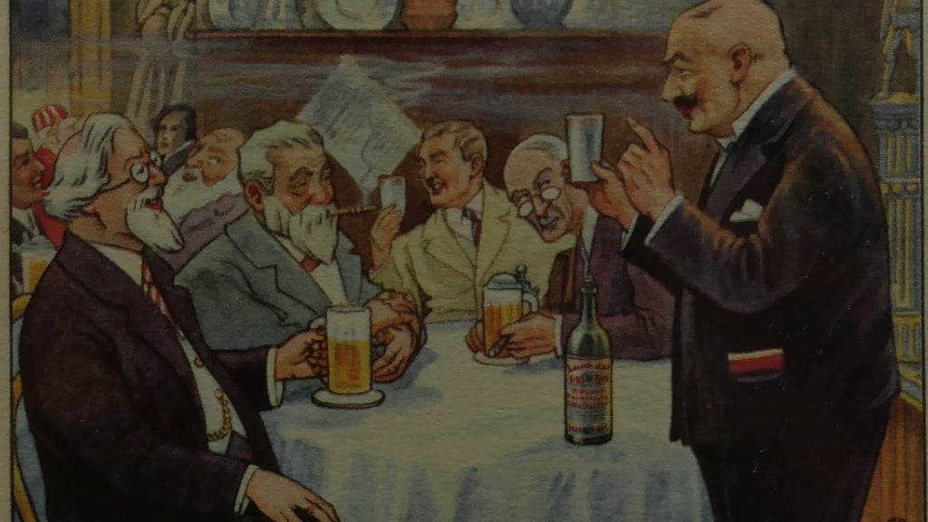 Die historische Werbung für das Wasser aus dem Heilbrunnen sparte nicht mit Wirkversprechen.
