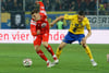Niclas Stierlin und der HFC starteten stark in das Spitzenspiel gegen Lok. Am Ende jubelten aber wieder die Leipziger.