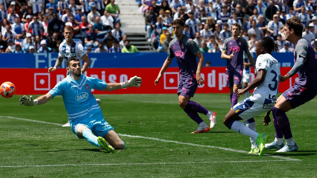 Yan Diomande traf erstmals für CD Leganes im Spiel gegen Espanyol Barcelona.