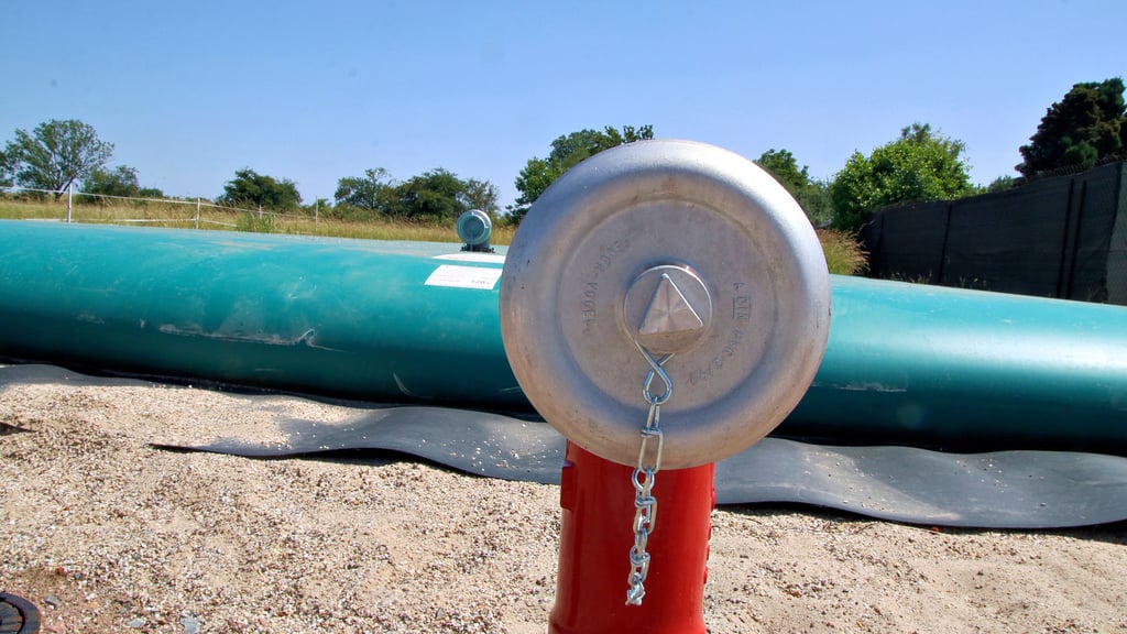 Oberirdisch wird das Löschwasser in Gottesgnaden für den Ernstfall gelagert.