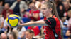 Dresdens Mette Pfeffer am Aufschlag