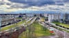 Blick auf den Riebeckplatz in Halle, der 2027 ein anderer sein soll: Die Hochstraßenbrücken werden abgerissen.