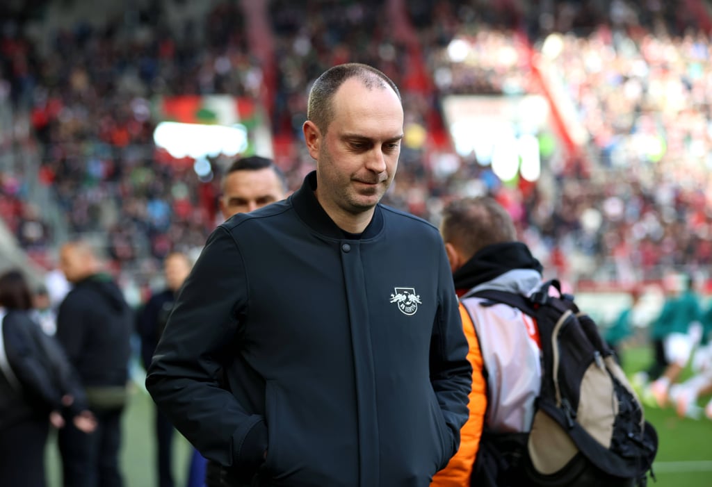 RB-Trainer Ole Werner beim 6:0 in Augsburg.