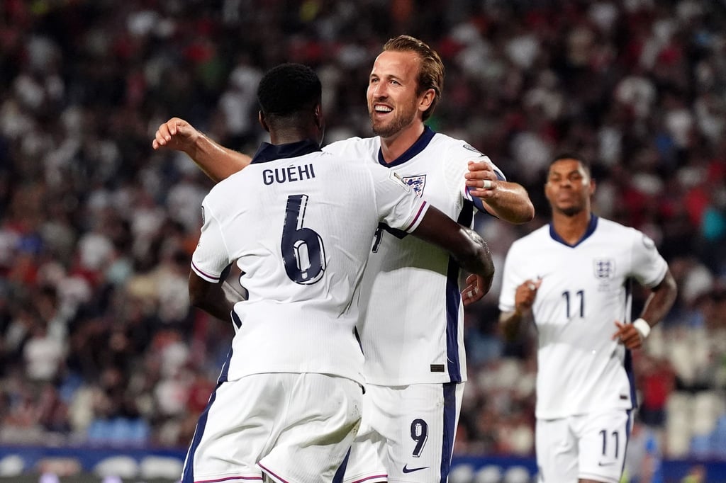 England-Nationalspieler Marc Guehi und Harry Kane: Spielen die beiden bald auch bei den Bayern zusammen?