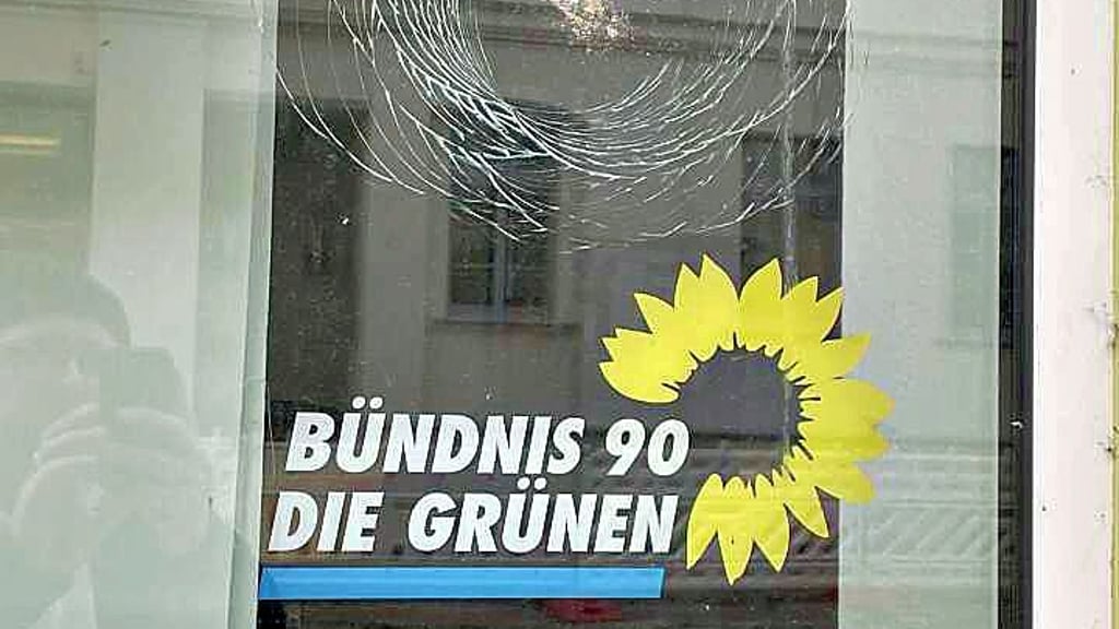 Die beschädigte Scheibe