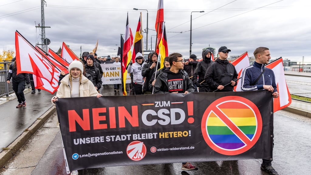 Protest gegen den CSD in Cottbus