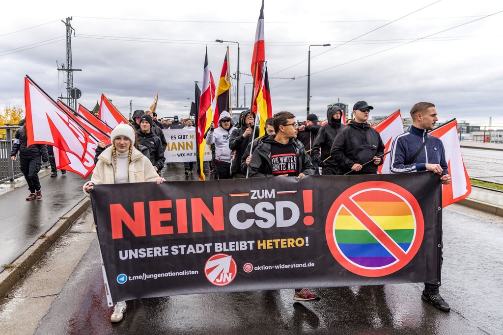 Protest gegen den CSD in Cottbus