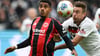 Lieferten sich ein umkämpftes Duell: Eintracht Frankfurt um Ansgar Knauff (l) und der FC St. Pauli um Hauke Wahl (r).