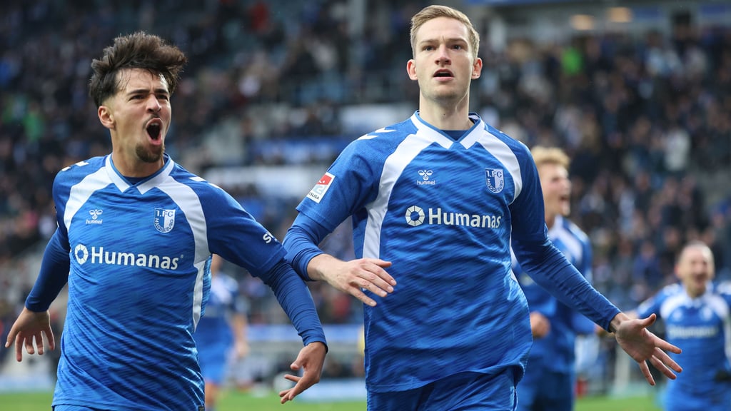 So sah die Freude beim 1. FC Magdeburg am Sonntag aus.&nbsp;