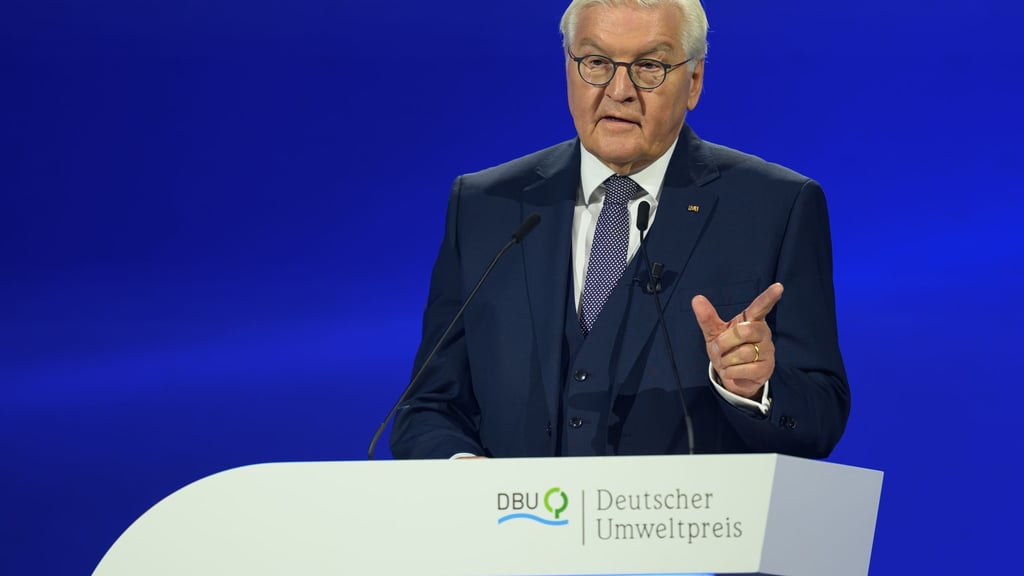 Bundespräsident Steinmeier mahnt, den Klimaschutz nicht zu vergessen.