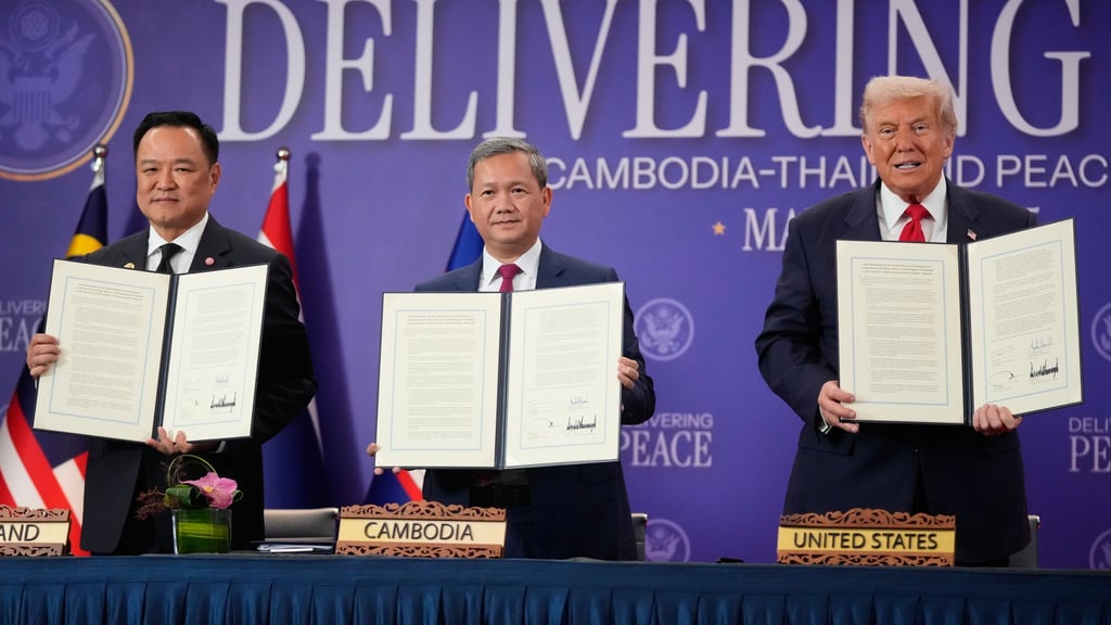 Trump hat Thailand und Kambodscha zu dem Friedensabkommen gedrängt.